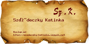 Szádeczky Katinka névjegykártya